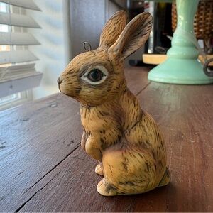 Vintage Gorham Nature's Gallery Brown Rabbit Christmas ornament or hanging decor